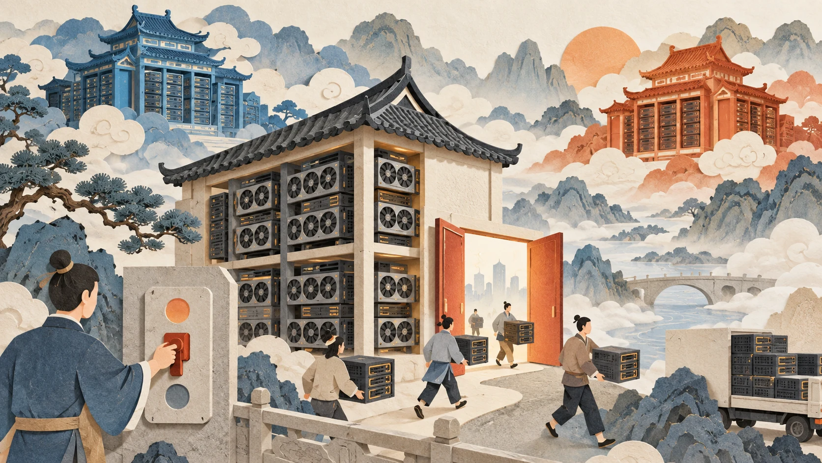 紙藝 AI 雲端資料中心、GPU 租賃大樓與可攜資料出口