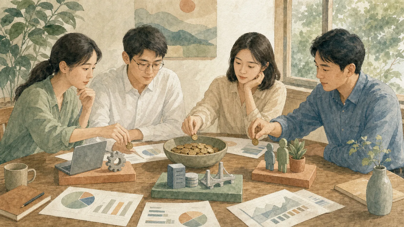 財務團隊把固定的一碗預算分配給軟體、基礎設施與人力